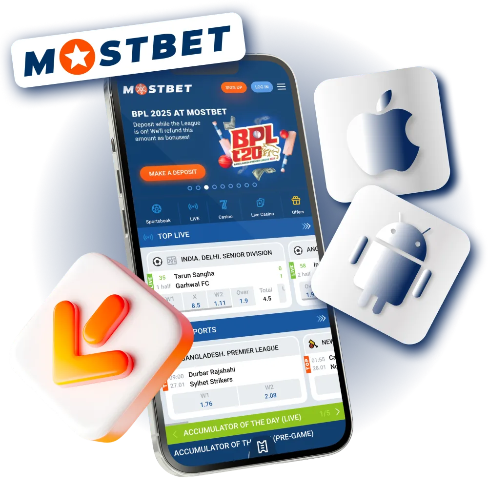 Install Mostbet app for iOS and Android.