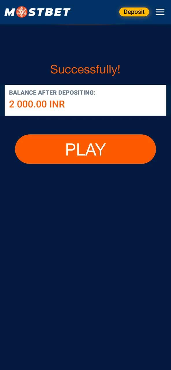 Complete your Mostbet payment by confirming the transaction.